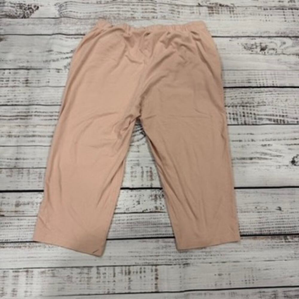 Eileen Fisher Womens Size Large Pink Cropepd Wide Leg Pants Lounge Travel - Picture 3 of 5
